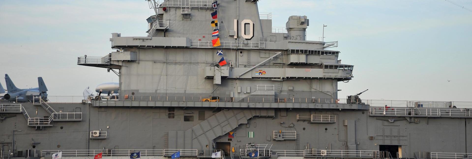 the USS Yorktown a World War II aircraft carrier