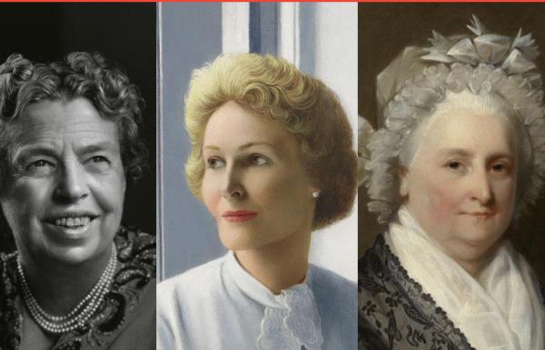 Screenshot of the homepage of the First Ladies of the United States