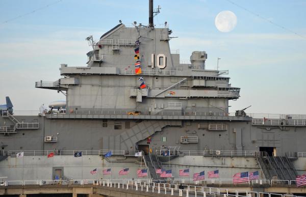 the USS Yorktown a World War II aircraft carrier